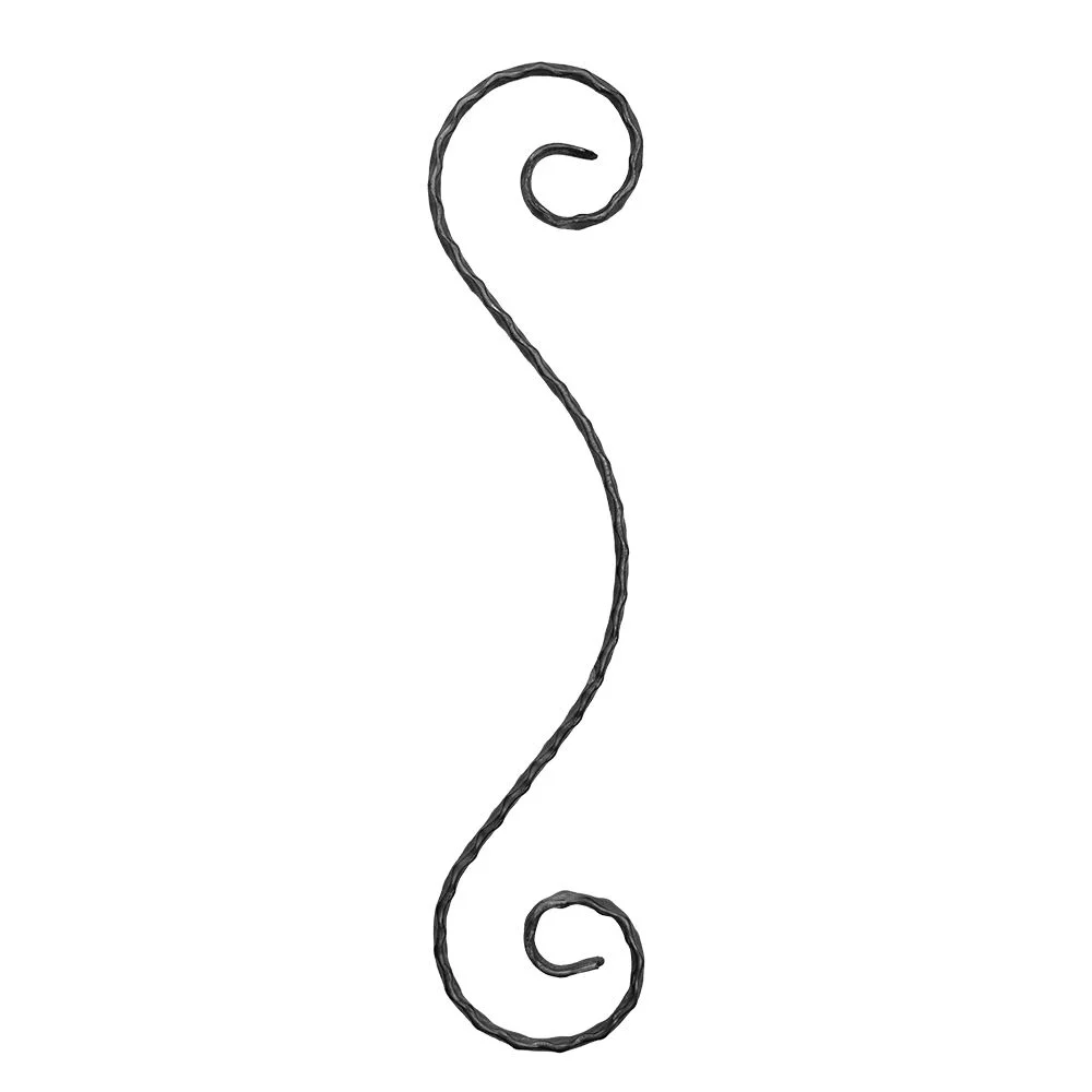 Element fier forjat, acolada,  12 X 6 mm, H 450 mm, L 100 mm - imagine 1