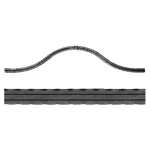 Element fier forjat, arcada omega, 30 X 4 mm, H 210 - 220 mm, L 1000 mm