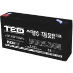 Acumulator 6V Stationar VRLA, Dimensiuni 151 x 50 x 95 mm, Baterie 6V 13Ah F1, TED Electric TED003010