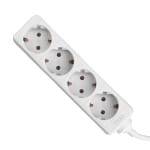 Prelungitor 4 prize, 3 x 1mm 1.5 metri ALB, TED