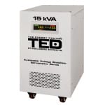 Stabilizator tensiune monofazat cu ServoMotor 12KW si sinusoidala pura + ecran LCD cu valorile tensiunii, TED Electric TED000095
