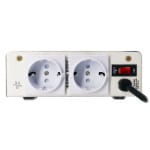 Stabilizator tensiune 300W 230V cu 2 iesiri Schuko si sinusoidala pura + ecran LCD si cleme prindere in perete, TED Electric TED002174 - imagine 2