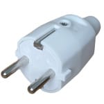 Stecher schuko cauciucat alb cu presetupa cauciuc Odo IP20 OD3110 / SPN3110