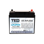 Acumulator LiFePo4 12.8V 50Ah 197 x 166 x 170 mm BMS, Bluetooth M6 TED Electric - TED007391 - imagine 2