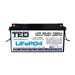 Acumulator LiFePo4 25.6V 100Ah 483 x 170 x 240 mm BMS, Bluetooth M8 TED Electric - TED007445 - imagine 2