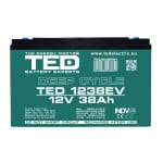 Acumulator AGM VRLA 12V 38Ah Deep Cycle Dimensiuni 267 x 77 x 170 mm Pentru Vehicule Electrice M5 - TED008251 (4) - imagine 2