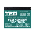 Acumulator AGM VRLA 12V 45Ah Deep Cycle Dimensiuni 222 x 105 x 175 mm Pentru Vehicule Electrice M5 - TED008275 (4) - imagine 2