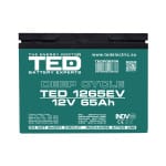 Acumulator AGM VRLA 12V 65Ah Deep Cycle Dimensiuni 224 x 150 x 175 mm Pentru Vehicule Electrice M6 - TED008336 (2) - imagine 2