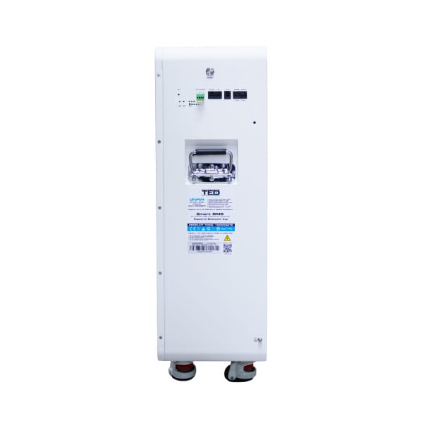 Acumulator LiFePo4 51.2V 200Ah, Putere 10.24kW, Dimensiuni 745 x 415 x 235 mm Montaj Perete sau Podea, BMS, Wi-Fi, Bluetooth, LCD, M8 - TED008978