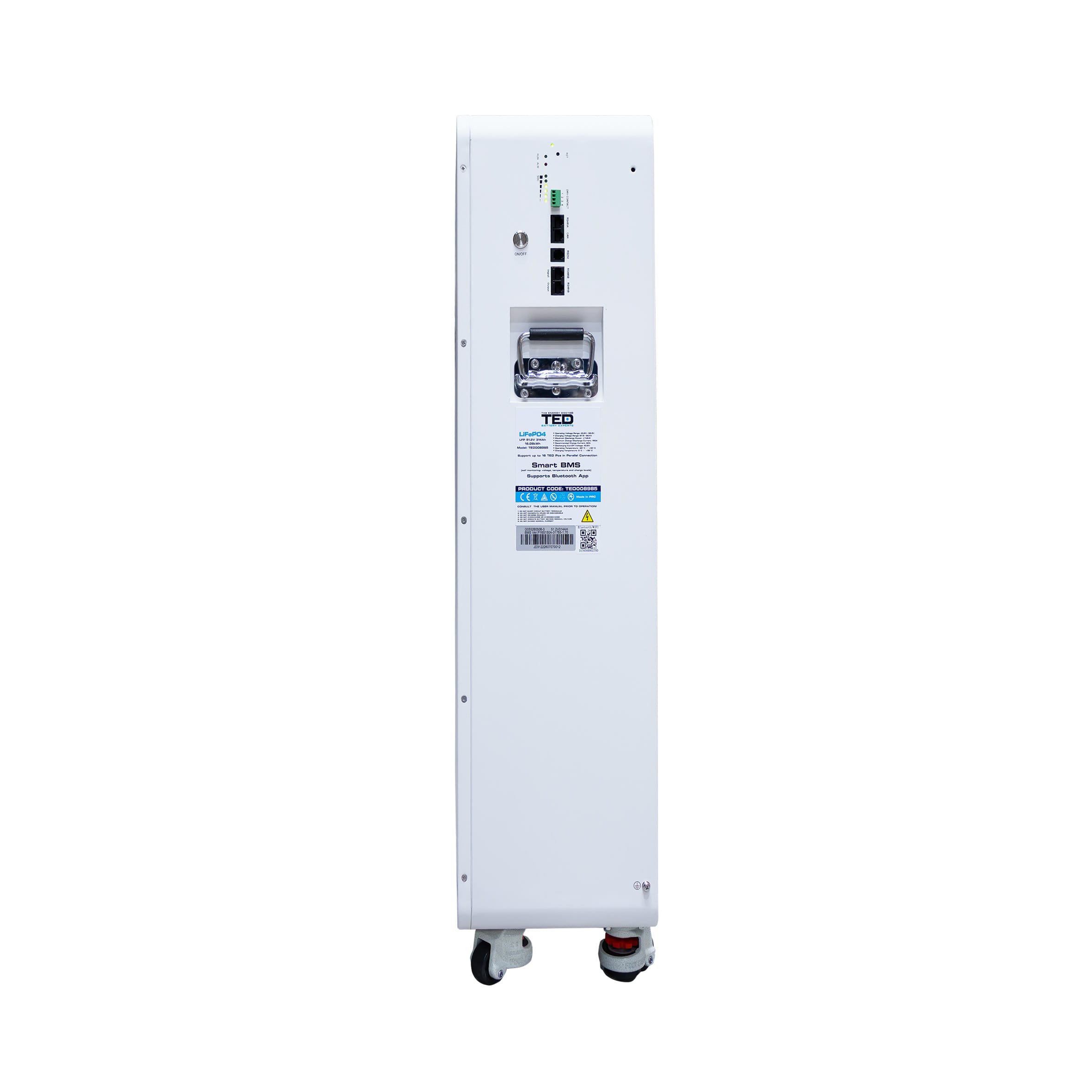 acumulator-lifepo4-512v-314ah-putere-1608kw-di_45018_2_17906856045882 Acumulator LiFePo4 51.2V 314Ah, Putere 16.08kW, Dimensiuni 900 x 415 x 235 mm Montaj Podea, BMS, Wi-Fi, Bluetooth, LCD, M8 - TED008985 - imagine 1
