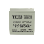 Acumulator AGM VRLA 6V 250A Deep Cycle Dimensiuni 260 x 180 x 270 mm Pentru Vehicule Electrice M8 - TED009074 - imagine 2